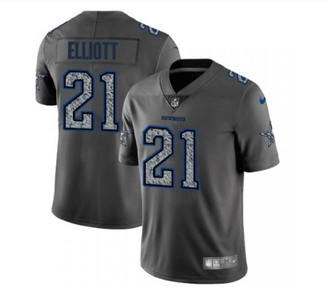Ezekiel Elliott Dallas Cowboys gray Fashion Static jersey