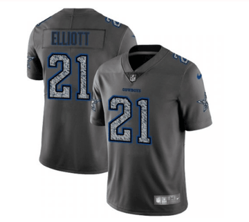 Ezekiel Elliott Dallas Cowboys gray Fashion Static jersey