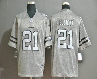 Ezekiel Elliott Dallas Cowboys gray Vapor jersey