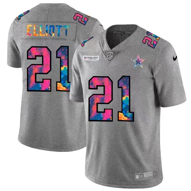 Ezekiel Elliott Dallas Cowboys grey Limited jersey