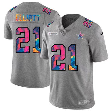 Ezekiel Elliott Dallas Cowboys grey Limited jersey