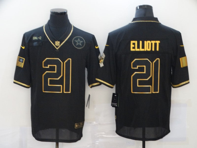 Ezekiel Elliott Dallas Cowboys black Salute To Service jersey