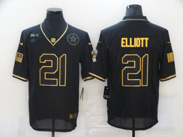 Ezekiel Elliott Dallas Cowboys black Salute To Service jersey