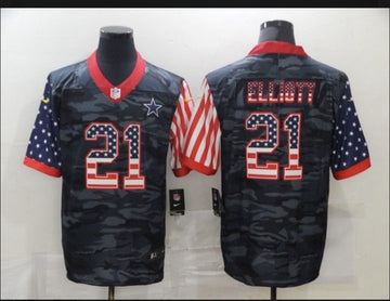Ezekiel Elliott Dallas Cowboys camo Limited jersey