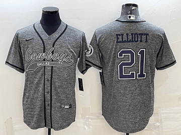 Ezekiel Elliott Dallas Cowboys grey jersey