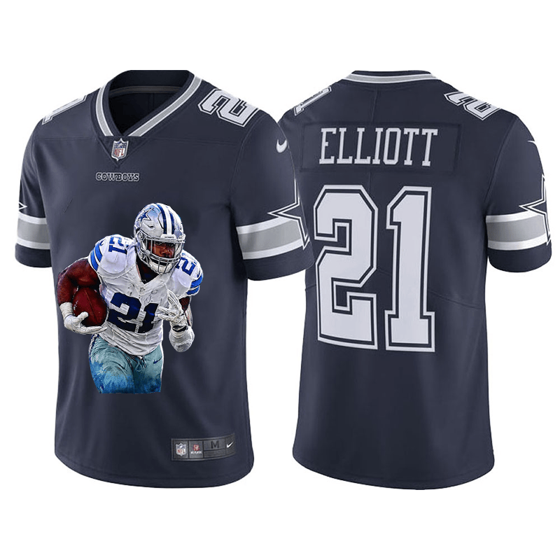 Ezekiel Elliott Dallas Cowboys grey Vapor jersey