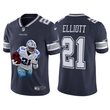 Ezekiel Elliott Dallas Cowboys grey Vapor jersey