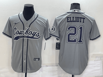 Ezekiel Elliott Dallas Cowboys grey jersey