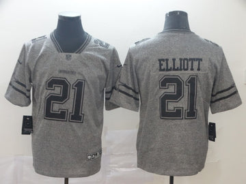 Ezekiel Elliott Dallas Cowboys grey jersey