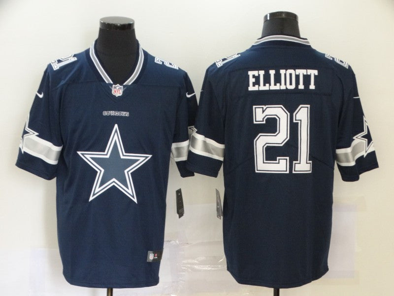 Ezekiel Elliott Dallas Cowboys navy Vapor jersey