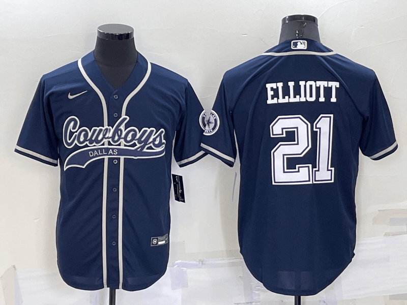Ezekiel Elliott Dallas Cowboys navy jersey