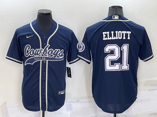 Ezekiel Elliott Dallas Cowboys navy jersey