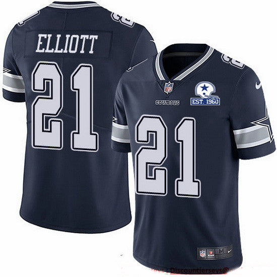 Ezekiel Elliott Dallas Cowboys navy Limited jersey