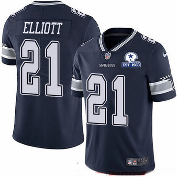 Ezekiel Elliott Dallas Cowboys navy Limited jersey