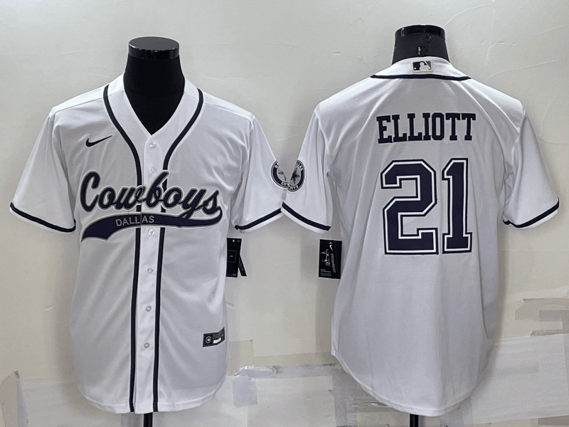 Ezekiel Elliott Dallas Cowboys white jersey