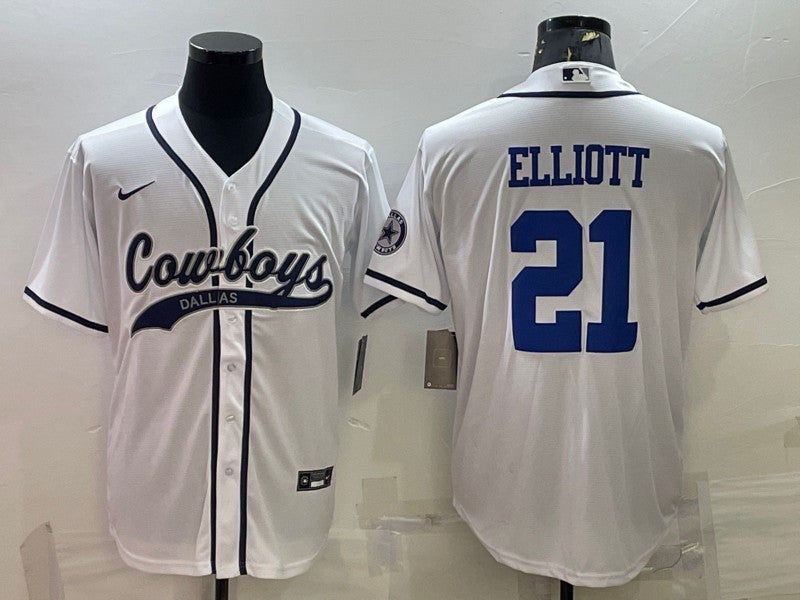Ezekiel Elliott Dallas Cowboys white jersey
