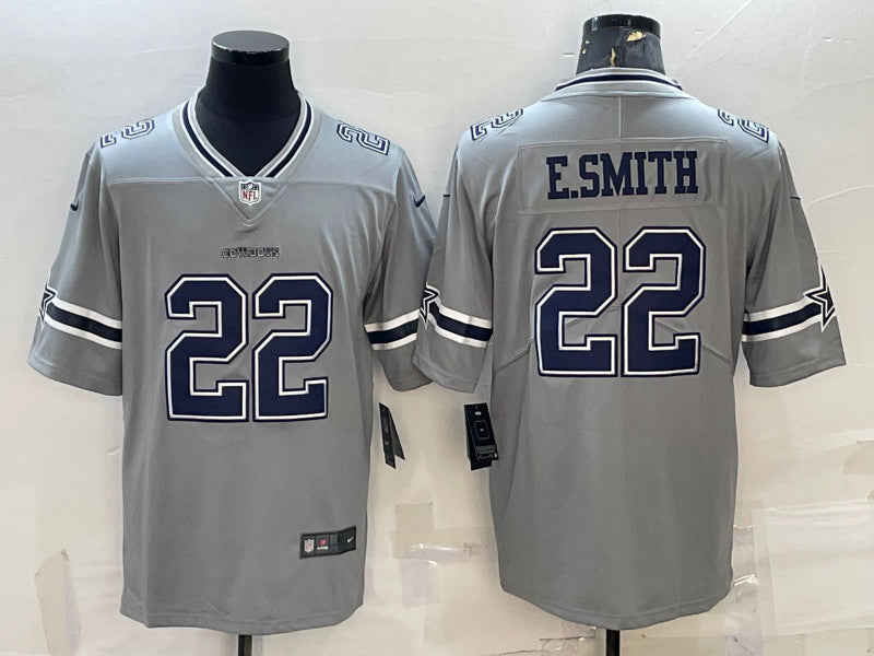 Emmitt Smith Dallas Cowboys gray jersey