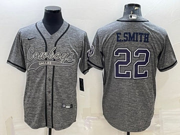Emmitt Smith Dallas Cowboys gray jersey