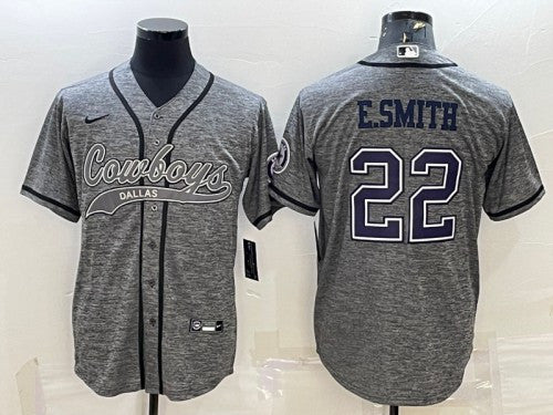Emmitt Smith Dallas Cowboys gray jersey