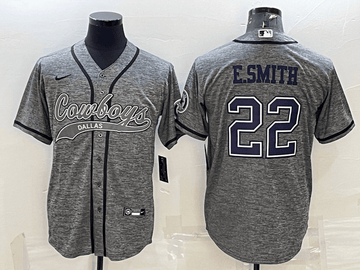 Emmitt Smith Dallas Cowboys grey jersey