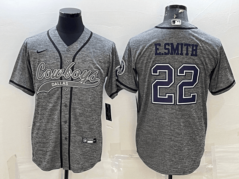 Emmitt Smith Dallas Cowboys grey jersey