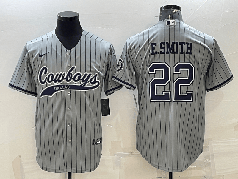 Emmitt Smith Dallas Cowboys grey jersey