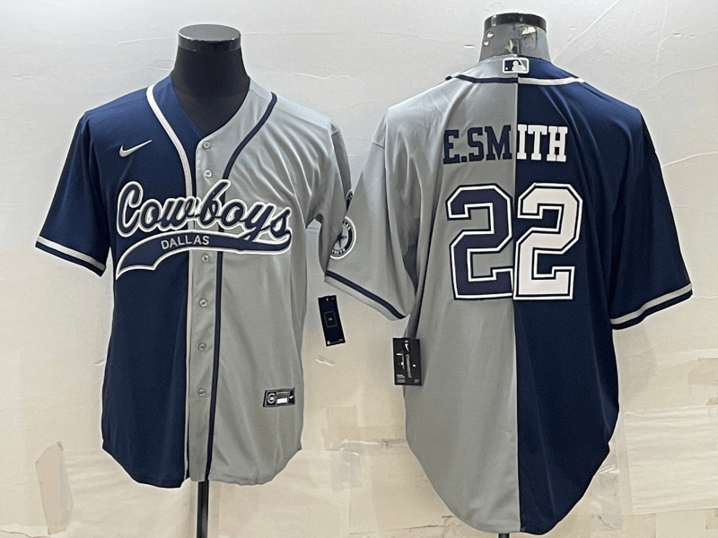 Emmitt Smith Dallas Cowboys navy Split jersey