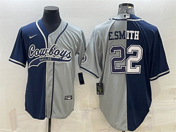 Emmitt Smith Dallas Cowboys navy Split jersey