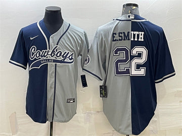 Emmitt Smith Dallas Cowboys navy Split jersey