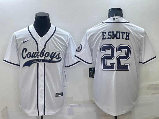 Emmitt Smith Dallas Cowboys white jersey