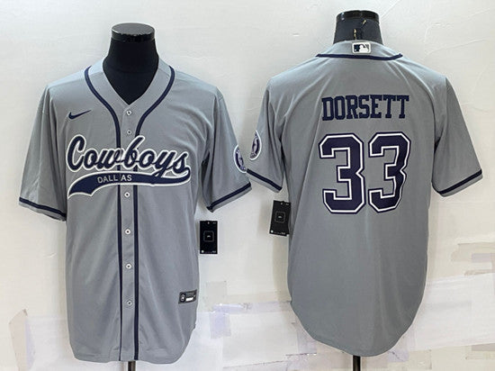 Tony Dorsett Dallas Cowboys gray jersey