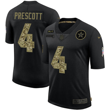 Dak Prescott Dallas Cowboys black Salute To Service jersey
