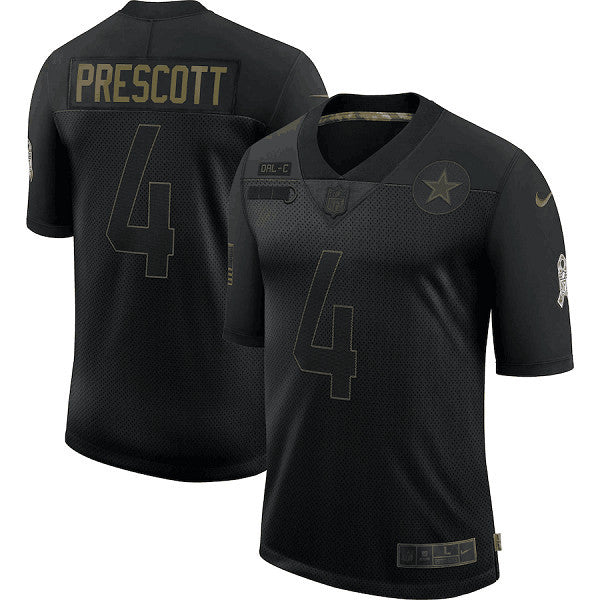 Dak Prescott Dallas Cowboys black Salute To Service jersey