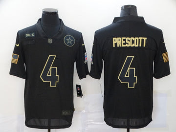 Dak Prescott Dallas Cowboys black Salute To Service jersey