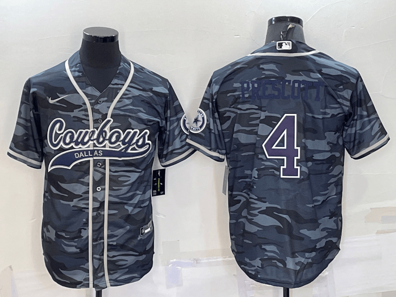 Dak Prescott Dallas Cowboys blue Camo jersey
