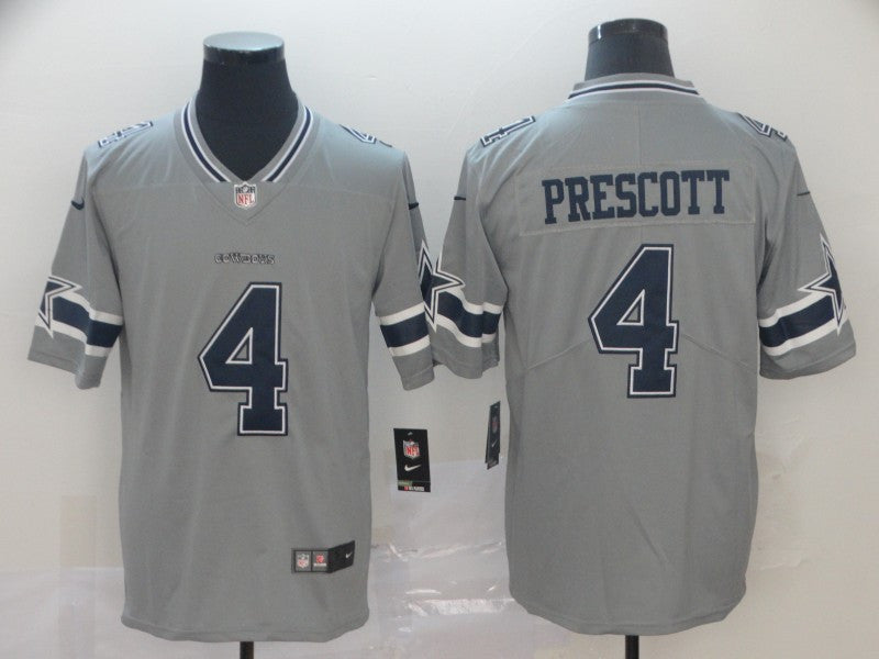 Dak Prescott Dallas Cowboys gray Inverted Legend jersey