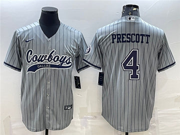 Dak Prescott Dallas Cowboys gray jersey