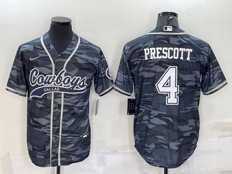 Dak Prescott Dallas Cowboys grey Camo jersey