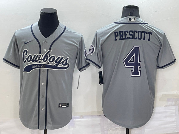 Dak Prescott Dallas Cowboys grey jersey