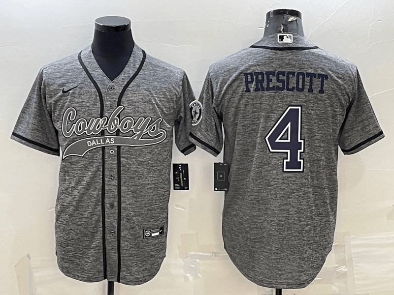 Dak Prescott Dallas Cowboys grey jersey