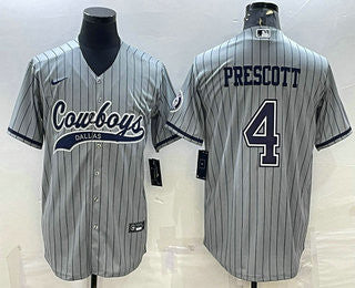 Dak Prescott Dallas Cowboys grey jersey