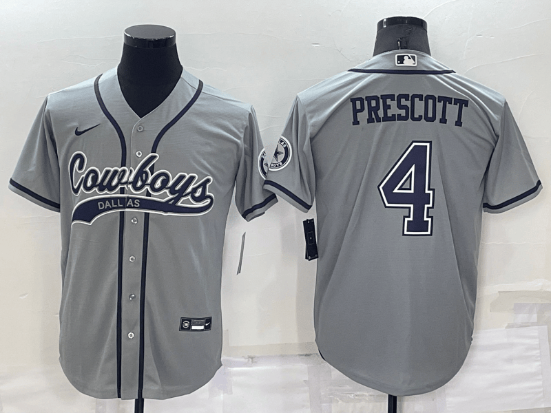 Dak Prescott Dallas Cowboys grey jersey