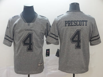 Dak Prescott Dallas Cowboys grey jersey