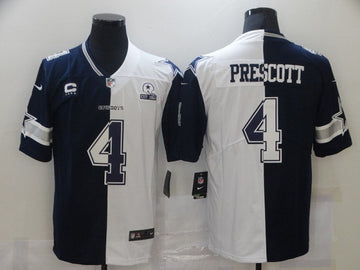 Dak Prescott Dallas Cowboys navy Split jersey