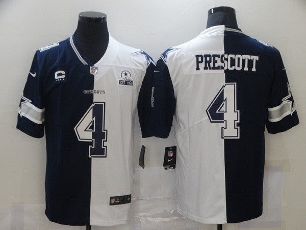 Dak Prescott Dallas Cowboys navy Split jersey