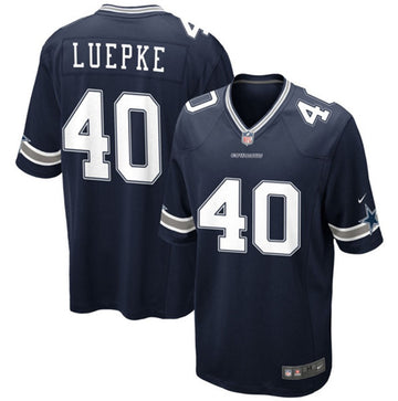 Hunter Luepke Dallas Cowboys navy Game jersey