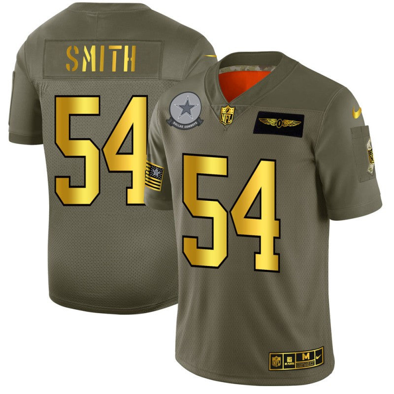 Jaylon Smith Dallas Cowboys olive Salute To Service jersey
