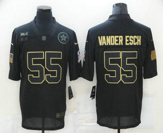 Leighton Vander Esch Dallas Cowboys black Salute To Service jersey