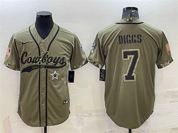 Trevon Diggs Dallas Cowboys olive Salute To Service jersey