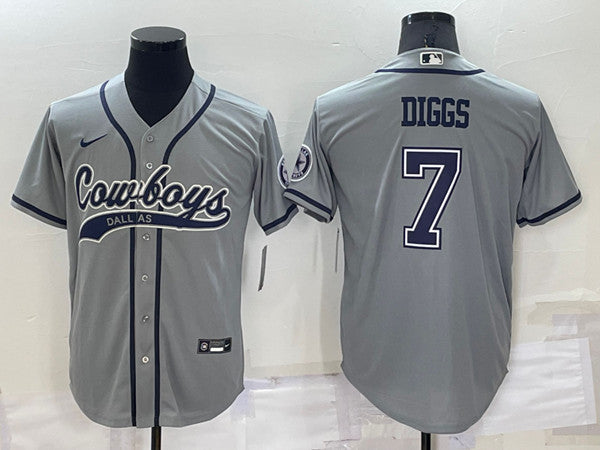 Trevon Diggs Dallas Cowboys grey jersey
